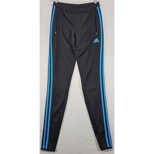 Adidas Womens Soccer Pants Tiro 13 Training Black Slim Fit Ankle Zip Pockets XS